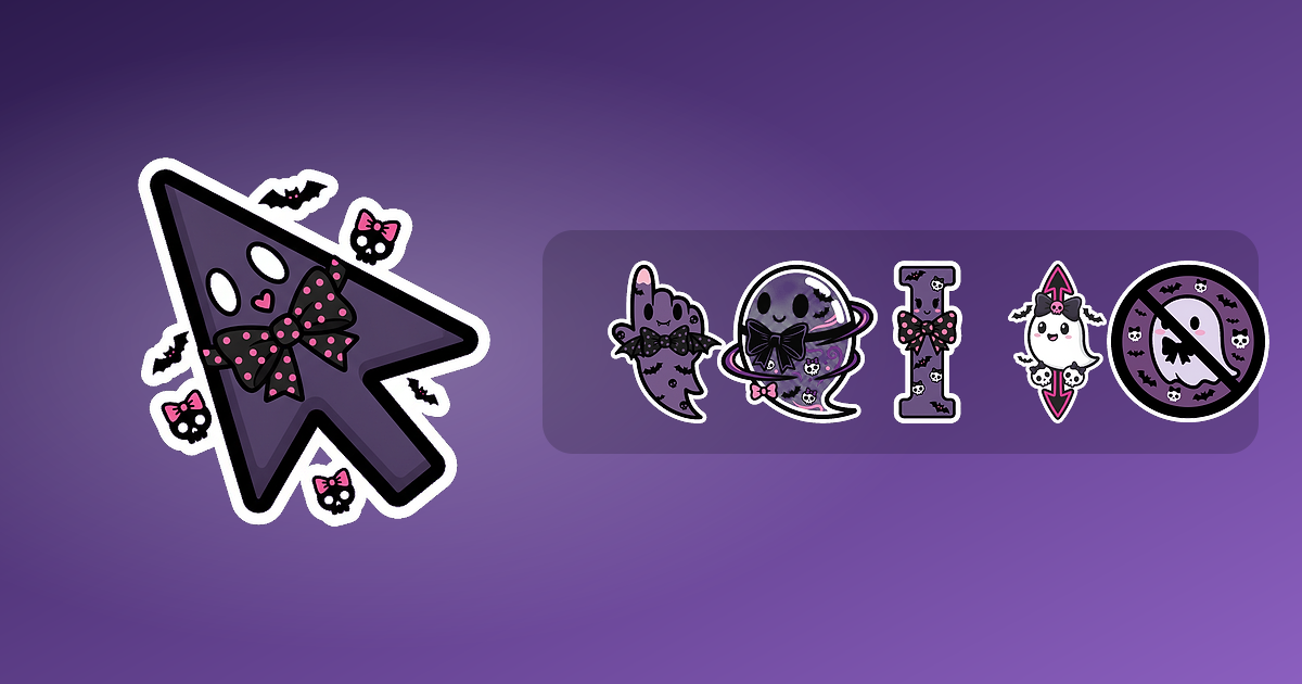 Boo Noir Custom Cursor Pack — preview of the boo noir mouse cursors