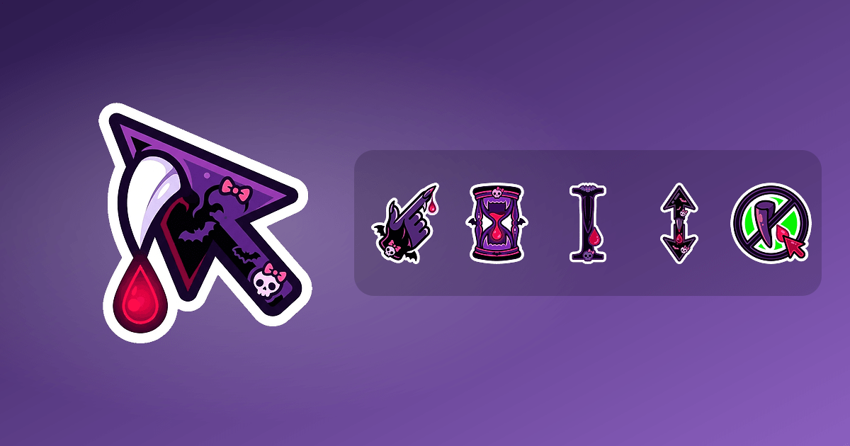 Velvet Fang Custom Cursor Pack Velvet Fang Custom Cursor Pack — preview of the velvet fang mouse cursors for Windows and Mac